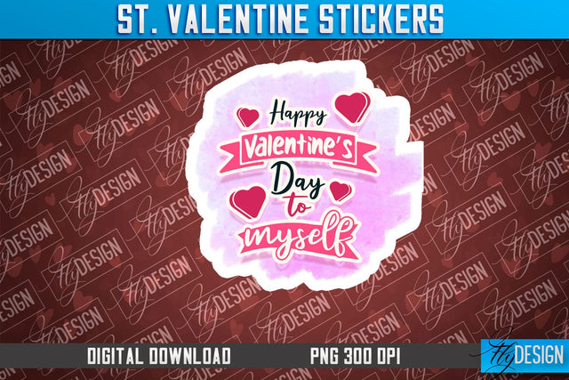 Valentine Stickers Sublimation | Valentine Day PNG | Love Design Sublimation Fly Design 