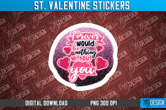 Valentine Stickers Sublimation | Valentine Day PNG | Love Design Sublimation Fly Design 