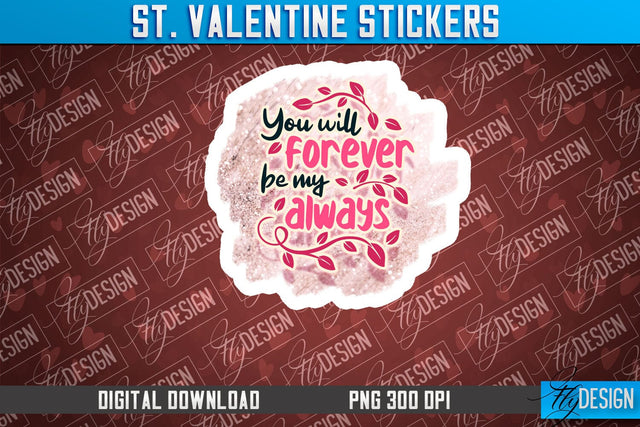 Valentine Stickers Sublimation | Valentine Day PNG | Love Design Sublimation Fly Design 