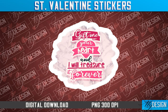 Valentine Stickers Sublimation | Valentine Day PNG | Love Design Sublimation Fly Design 