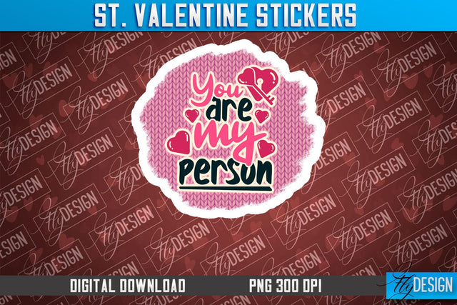 Valentine Stickers Sublimation | Valentine Day PNG | Love Design Sublimation Fly Design 