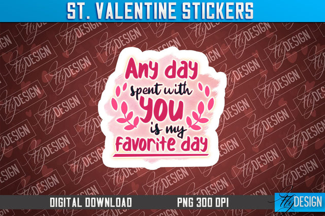 Valentine Stickers Sublimation | Valentine Day PNG | Love Design Sublimation Fly Design 