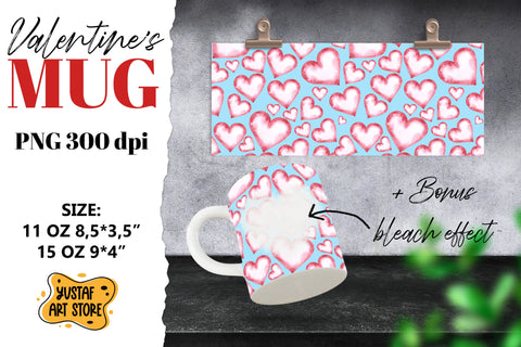 Valentine sublimation mug.4 design and bonus bleach effect Sublimation Yustaf Art Store 