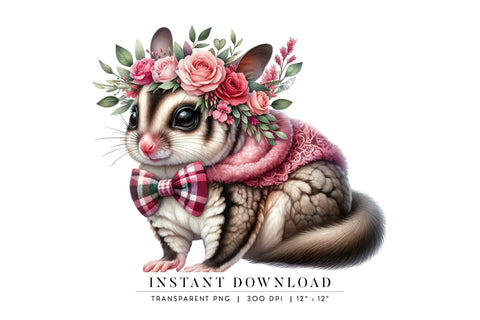 Valentine Sugar Glider Clipart - Cute Australian Animal Sublimation BijouBay 