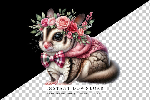 Valentine Sugar Glider Clipart - Cute Australian Animal Sublimation BijouBay 