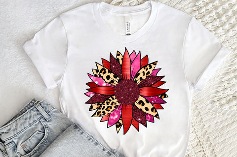 Valentine sunflower PNG Design Sublimation Regulrcrative 