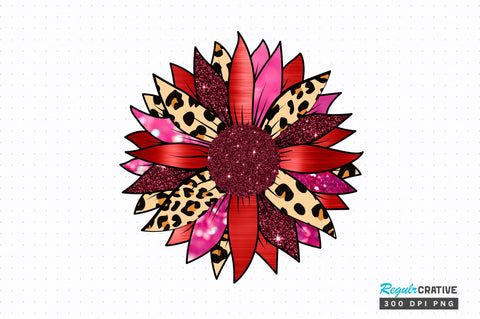 Valentine sunflower PNG Design Sublimation Regulrcrative 