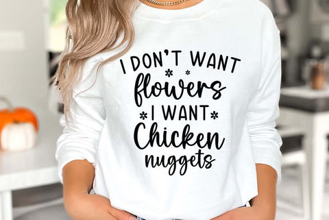 Valentine SVG | I don't want flowers i wantchicken muggets Design SVG FiveStarCrafting 