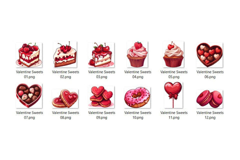 Valentine Sweet Clipart, Valentines Day Chocolate Clipart Sublimation OrangeBrushStudio 