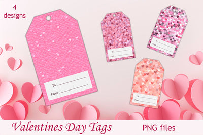 Valentine tags png, Gift labels Valentines day, Printable template Sublimation AnastasiyaArtDesign 