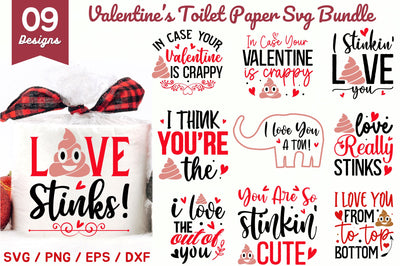 Valentine Toilet Paper svg Bundle SVG Regulrcrative 