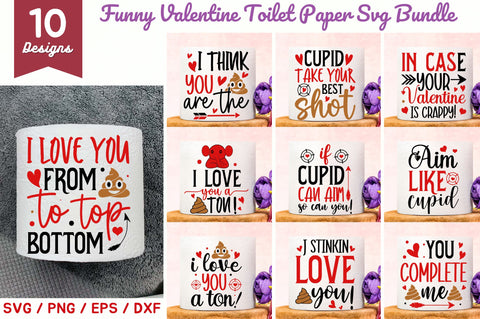 Valentine Toilet Paper svg bundle SVG Regulrcrative 