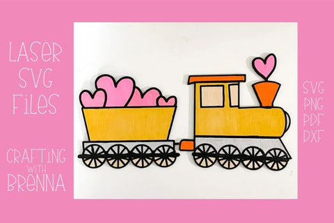 Valentine Train Laser SVG File SVG Crafting With Brenna 