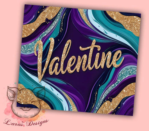 Valentine Tumbler, Alcohol Ink Glitter, 20oz Tumbler, Glitter Tumbler Wrap, Valentine Gift, Sublimation Design, Digital Tumbler Wrap Sublimation Lara' s Designs 