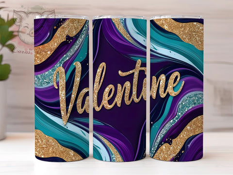 Valentine Tumbler, Alcohol Ink Glitter, 20oz Tumbler, Glitter Tumbler Wrap, Valentine Gift, Sublimation Design, Digital Tumbler Wrap Sublimation Lara' s Designs 
