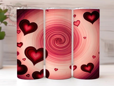 Valentine Tumbler, Hearts Background, Purple Pattern, 20oz Tumbler Wrap, PNG Sublimation, Love Gifts, Seamless Design Sublimation Lara' s Designs 