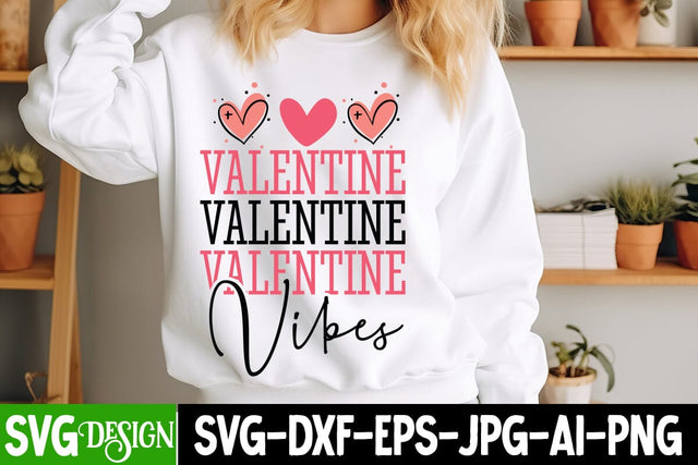 Valentine Vibes SVG Design,Happy Valentine's Day SVG ,Valentine SVG ,Valentine's Day Sublimation PNG,Valentine's Day Round Sign SVG, Love SVG Design SVG BlackCatsMedia 