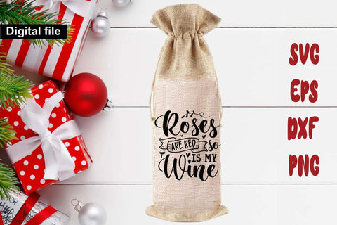 Valentine Wine Bag Svg Bundle, Valentine's Wine Svg, Valentines Day Be Mine Svg, Love Svg, Digital Download,Love Wine Bag,Valentine Gift Bag SVG Isabella Machell 