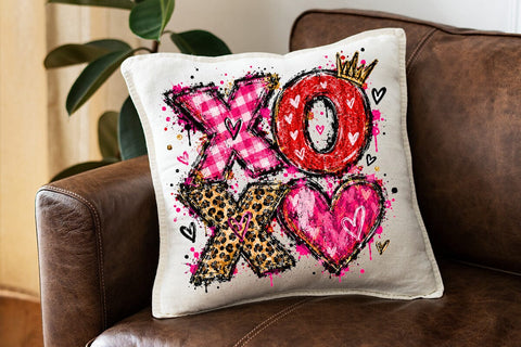 Valentine XOXO Heart Sublimation PNG Design SVG DesignDestine 