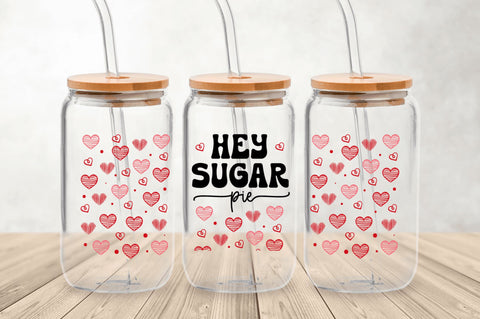 Valentines 16 oz Can Glass Wrap SVG Bundle SVG Regulrcrative 
