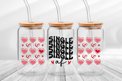 Valentines 16 oz Can Glass Wrap SVG Bundle SVG Regulrcrative 