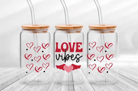 Valentines 16 oz Can Glass Wrap SVG Bundle SVG Regulrcrative 