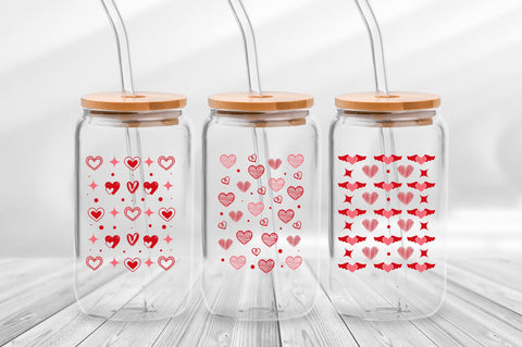 Valentines 16 oz Can Glass Wrap SVG Bundle SVG Regulrcrative 