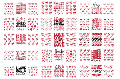 Valentines 16 oz Can Glass Wrap SVG Bundle SVG Regulrcrative 