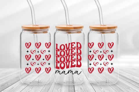 Valentines 16 oz Can Glass Wrap SVG Bundle SVG Regulrcrative 