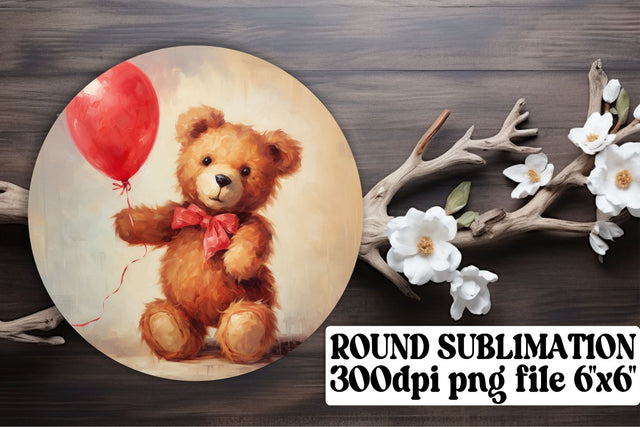 Valentine's Animal Balloon Sublimation Ornaments Sublimation afrosvg 