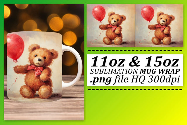 Valentines Animal Mug Wrap - Sublimation 11oz 15oz - Love Theme Sublimation afrosvg 