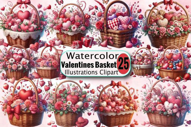 Valentines Basket Sublimation Clipart Sublimation SVGArt 