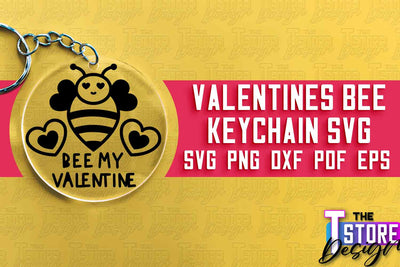 Valentines Bee Keychain | Love Design | Valentine’s Day | Romantic Gift Idea | SVG File SVG The T Store Design 