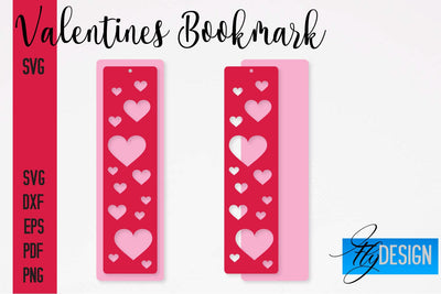 Valentines Bookmarks SVG | Bookmark SVG Design | Book Lover SVG Fly Design 