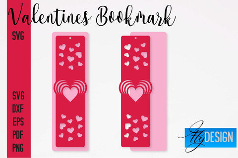 Valentines Bookmarks SVG | Bookmark SVG Design | Book Lover SVG Fly Design 