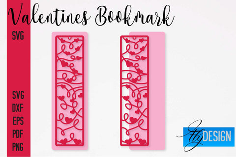 Valentines Bookmarks SVG | Bookmark SVG Design | Book Lover SVG Fly Design 
