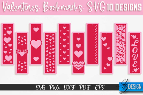 Valentines Bookmarks SVG | Bookmark SVG Design | Book Lover SVG Fly Design 