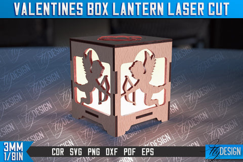 Valentines Box Lantern Laser Cut | Luminaire Design | CNC Files SVG Fly Design 