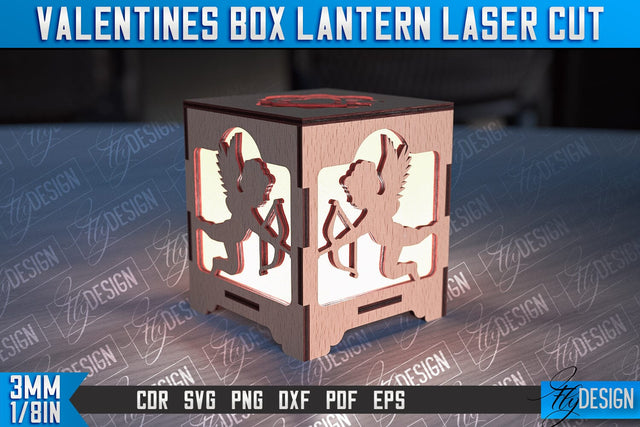 Valentines Box Lantern Laser Cut | Luminaire Design | CNC Files SVG Fly Design 