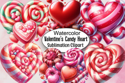Valentine's Candy Heart Clipart Sublimation SVGArt 