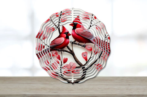 Valentines Cardinal Wind Spinner Sublimation Designs Bundle Sublimation Regulrcrative 