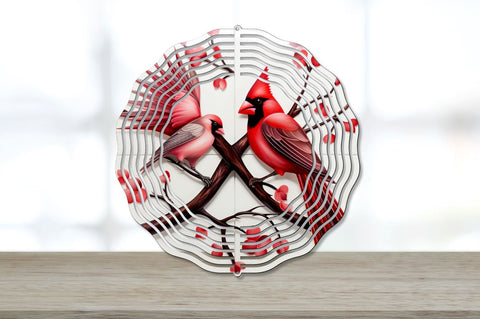 Valentines Cardinal Wind Spinner Sublimation Designs Bundle Sublimation Regulrcrative 