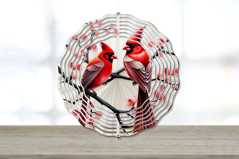 Valentines Cardinal Wind Spinner Sublimation Designs Bundle Sublimation Regulrcrative 