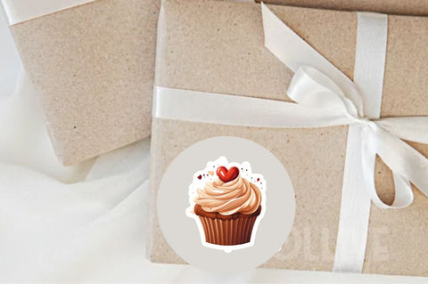 Valentines Cupcakes Stickers Bundle Sublimation Regulrcrative 