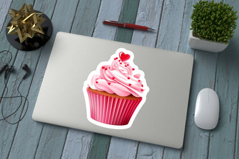 Valentines Cupcakes Stickers Bundle Sublimation Regulrcrative 