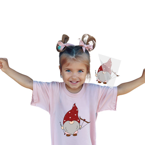 Valentines Cupid Gnome Iron On Transfer Physical So Fontsy T-Shirt Iron-On Transfer Shop