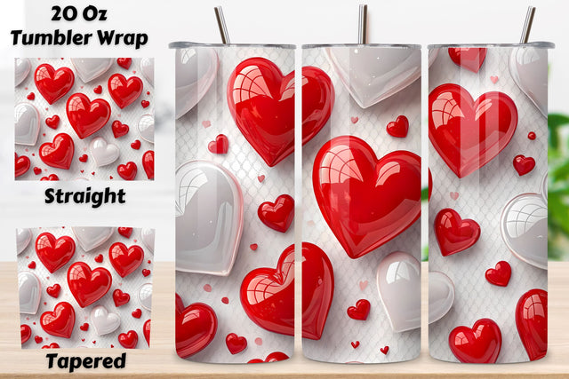 Valentine's Day 20 Oz Tumbler Wrap, Valentines Tumbler Wrap Sublimation FloridPrintables 