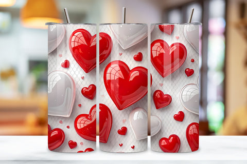 Valentine's Day 20 Oz Tumbler Wrap, Valentines Tumbler Wrap Sublimation FloridPrintables 