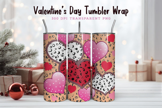 Valentines Day 20oz Skinny Tumbler PNG Sublimation CraftLabSVG 