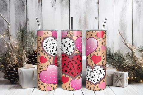 Valentines Day 20oz Skinny Tumbler PNG Sublimation CraftLabSVG 